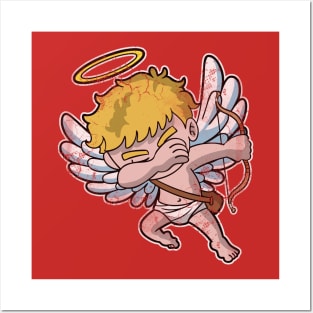 Dabbing Cupid Valentine's Day Posters and Art
